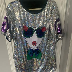Sequin t shirt dress